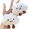 Cute Squeaky Cloud Plush Keychain Kawaii Cartoon Pendant Couple Key Chain Student Backpack Key Ring Jewelry Accessories Gifts