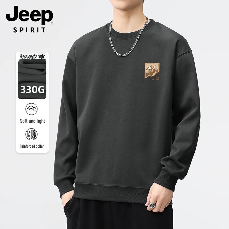 JEEP SPIRIT Men's Crew Neck Graphic Sweatshirt