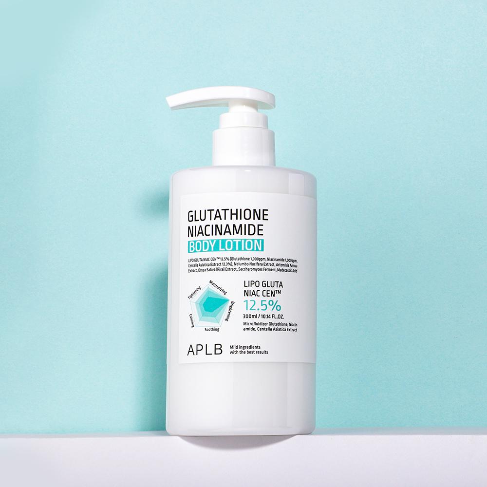 APLB Lozione Corpo Glutatione Niacinamide 300ml - Idratante Illuminante, Coreana