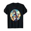 Cool Monkey Guitar Player Graphic T-Shirt for Men 100% Cotton Breathable Summer Tee