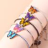 Cute Colorful Butterfly Anklet for Women Girls Crystal Chain Anklets Party Holiday Foot Jewelry Gifts