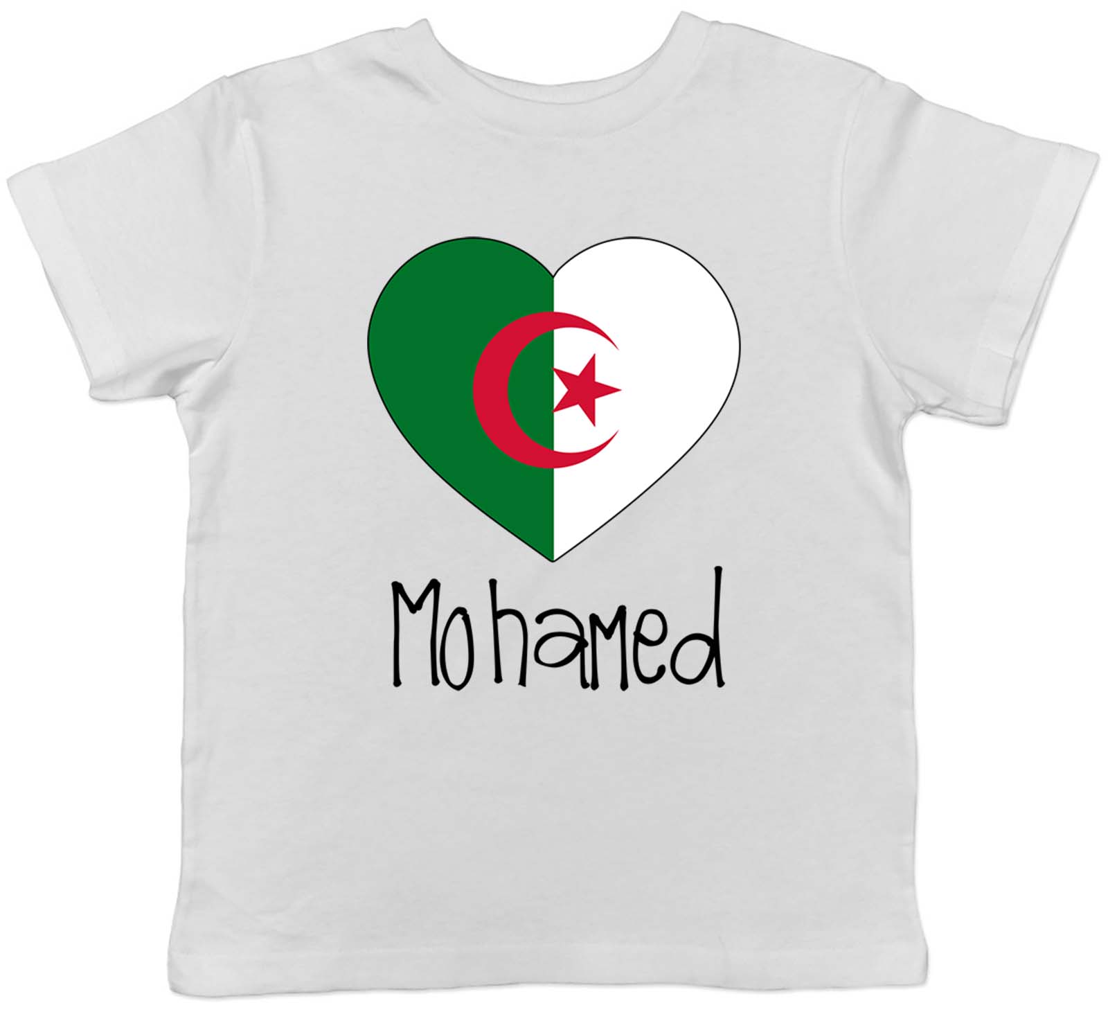 Personalised Algeria Football Nation Flag Childrens Kids T-Shirt Boys Girls 120