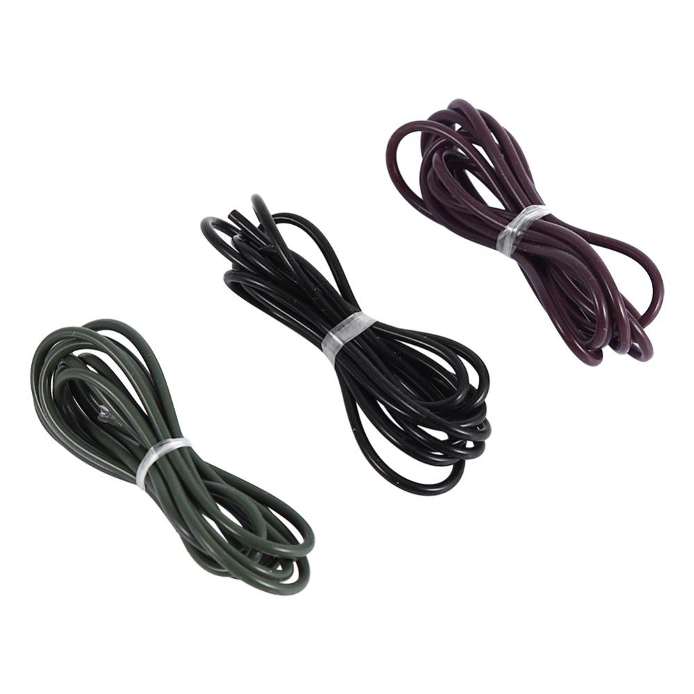 6PCS Silicone Carp Fishing Tube Sleeve Anti-Tangle 3 Colors Fishing Tube Sleeve 1m Lenght Fishing Lines Tube Sleeve Bait Fishing
