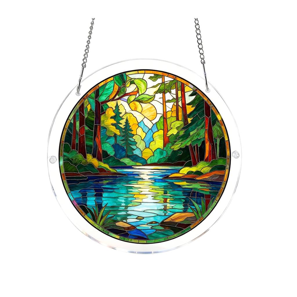 Acrylic Puzzles Suncatcher Window Hanging, 83 Pieces Catcher Stained Glass Acrylic Puzzle Decoration For Women Men Mom Birthday Gift Home Decor