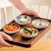 Butterfly Flower Series 4.5 Inch Rice Bowl Hand Painted Ceramic Retro Home Dining Tableware Set