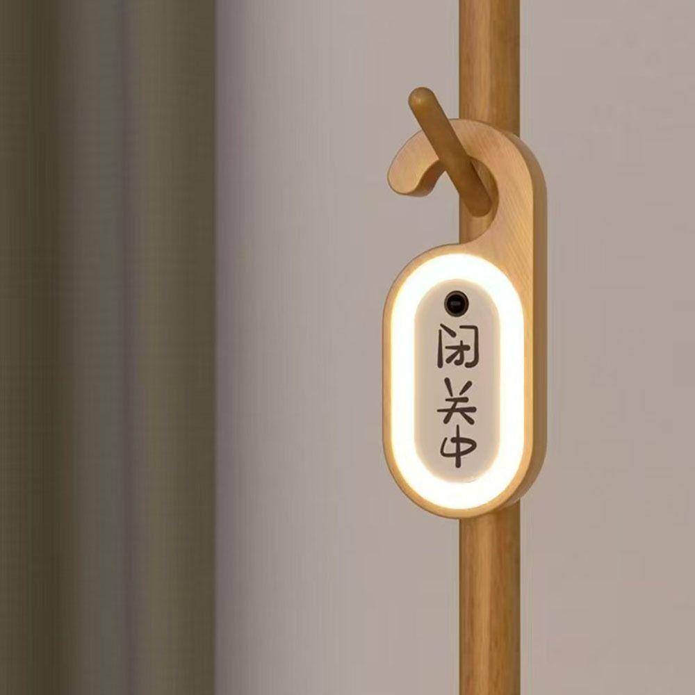 Hook Design LED Hanging Lamp DIY Wooden  Atmosphere Lamp Motion Sensor Night Light  Corridor