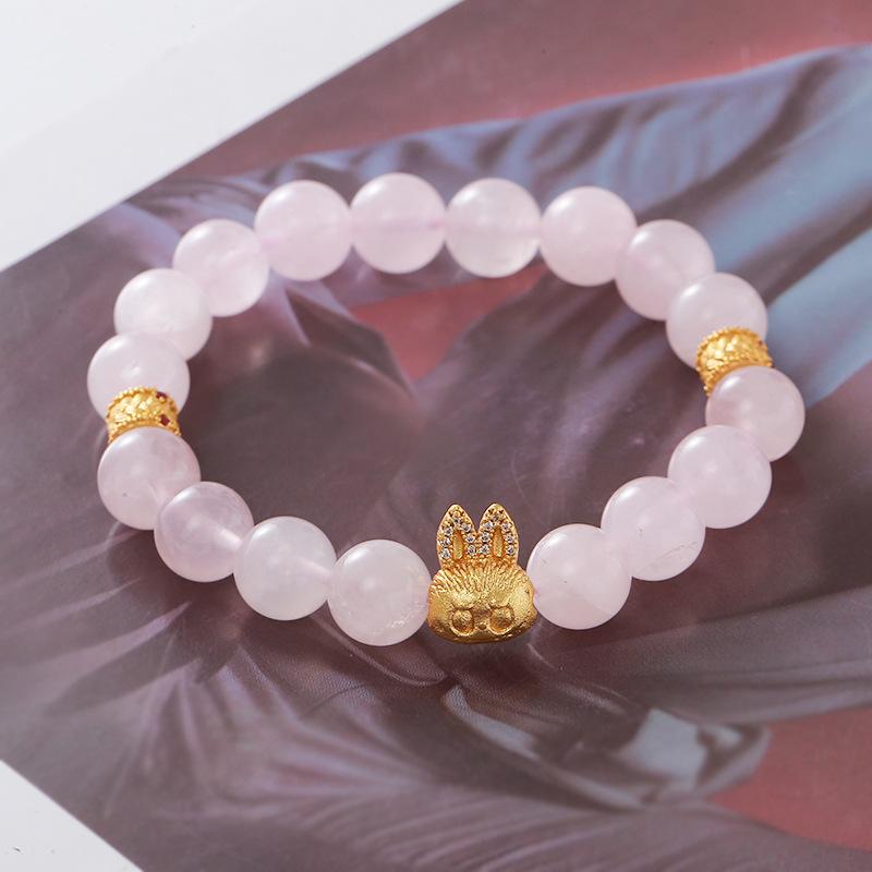 Natural Crystal Green Strawberry Crystal Bracelet Bangles Women Fashion Jewelry Accessories Gift