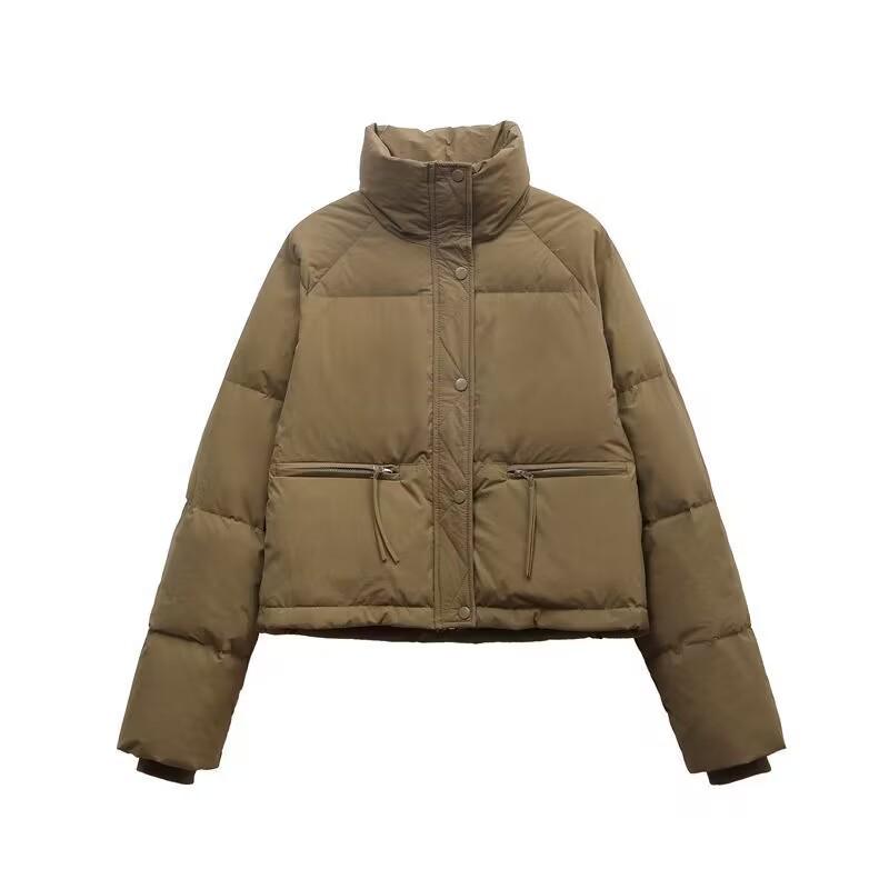 Korean Style Women's Winter Clearance: Short, Thick, High-Waisted Down Cotton-Padded Jacket