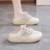 CRLAYDK 2024 Women's Fashion Mesh Breathable Slip On Shoes Backless Summer Casual Loafers Slides Platform Walking Sneakers