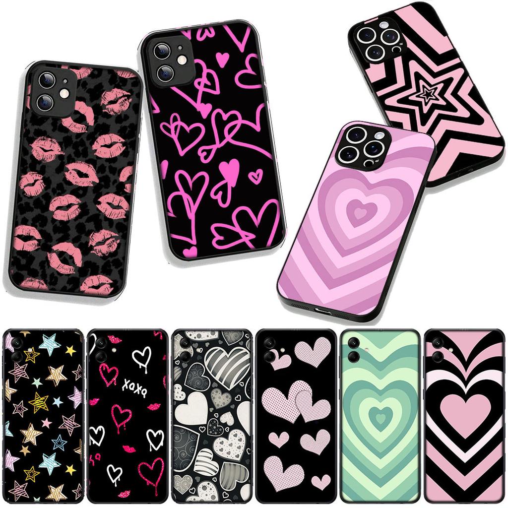 Phone Cover Star Dark Red Heart Love Casing for Xiaomi Poco F7 F6 F8 Ultra F5 X7 X6 X5 X3 NFC M7 M6 Pro C85 C75 C65 C71 C61 Case