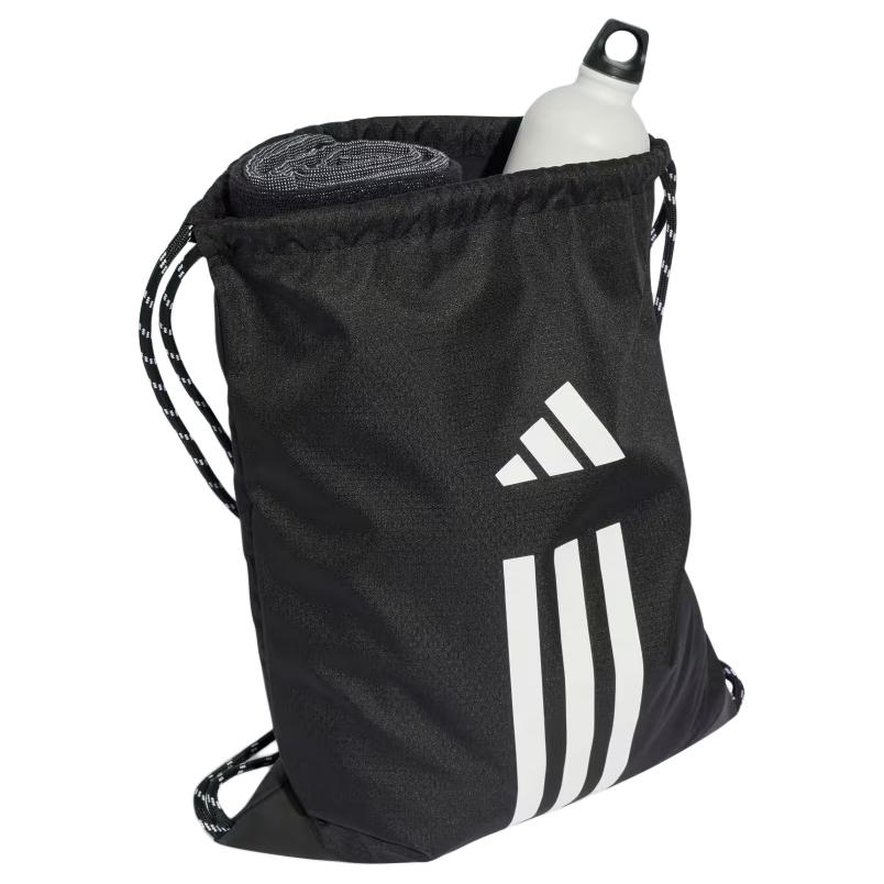 adidas Logo Drawstring Closure Polyester Backpack Unisex Backpack Black JE3217