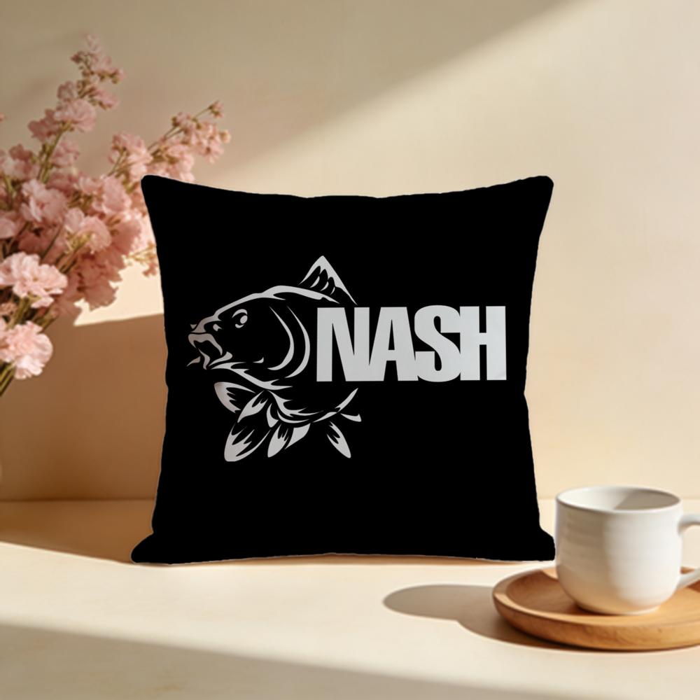 Trendy NNash Fishing logoed Cushion Cover Stylish Washable Pillow Cover Ideal for Couch Bedroom Car Decoration