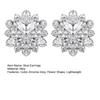 1 Pair Stud Earrings, Cubic Zircon Inlay Women Earrings, Alloy Polished Surface Ear Studs, Versatile Style Jewelry Accessories