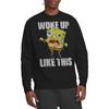 SpongeBob SquarePants Unisex Adult Woke Up Like This Meme Sweatshirt