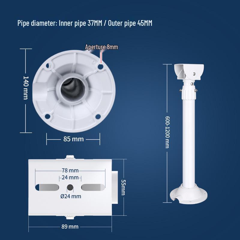 45-Tube Telescopic I-Type Aluminum Alloy CCTV & Photography Mount