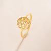 Sacred Geometric Flower of Life Ring Women Stainless Steel Gold Finger Rings Vintage Amulet Jewelry Gift