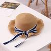 Family Beach Hat Natural Straw Woven Wide Brim Sun Protection Foldable Lightweight Summer
