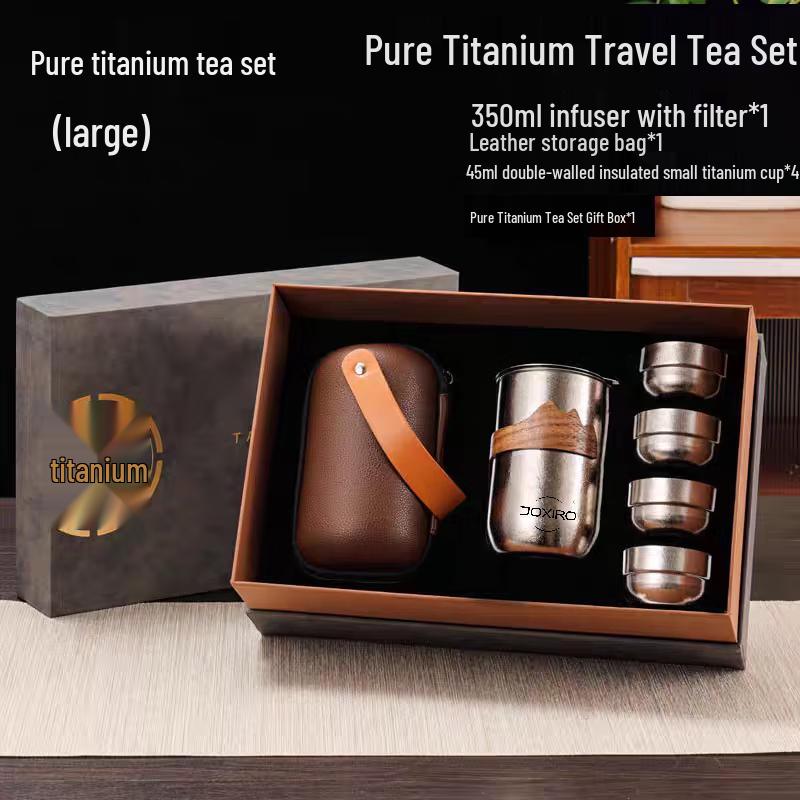 Jiuxilu Pure Titanium Travel Tea Set (5-Piece)