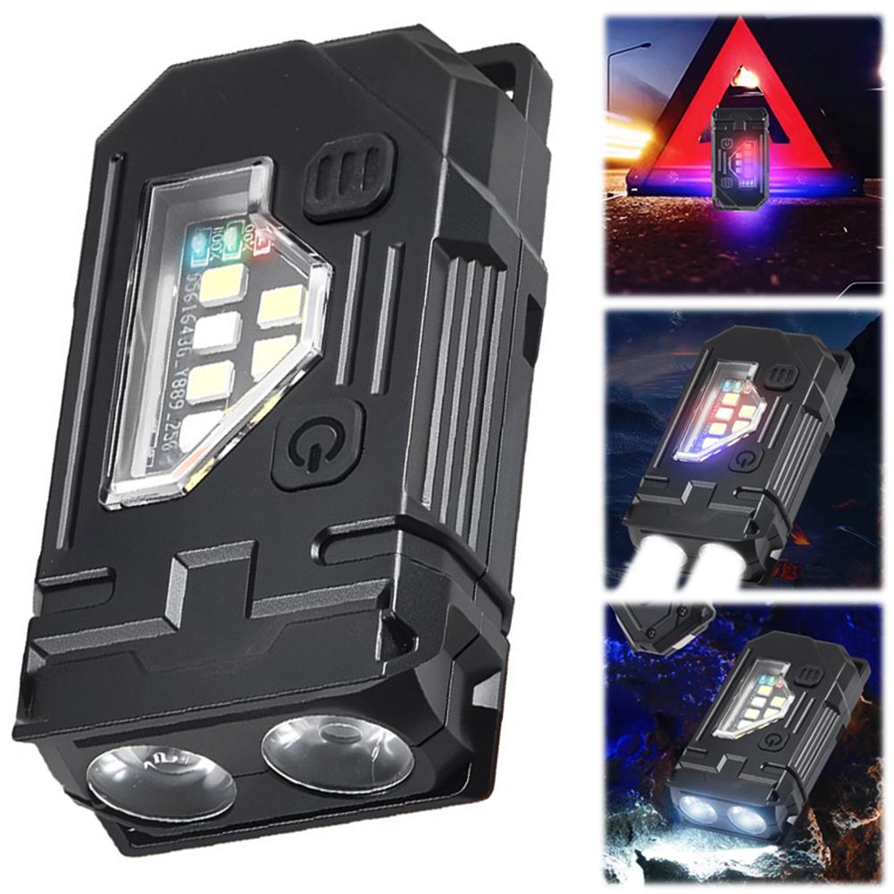 Super Bright Pocket Torch Light LED Multifunctional Linterna Magnetic COB EDC Mini Keychain Flashlight Rechargeable Torch