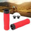 A Pair of High Density Soft Sponge Hard Plastic Mountain Bike Handlebar Cover Bicycle Lock Grips Cycling AccessoryRed