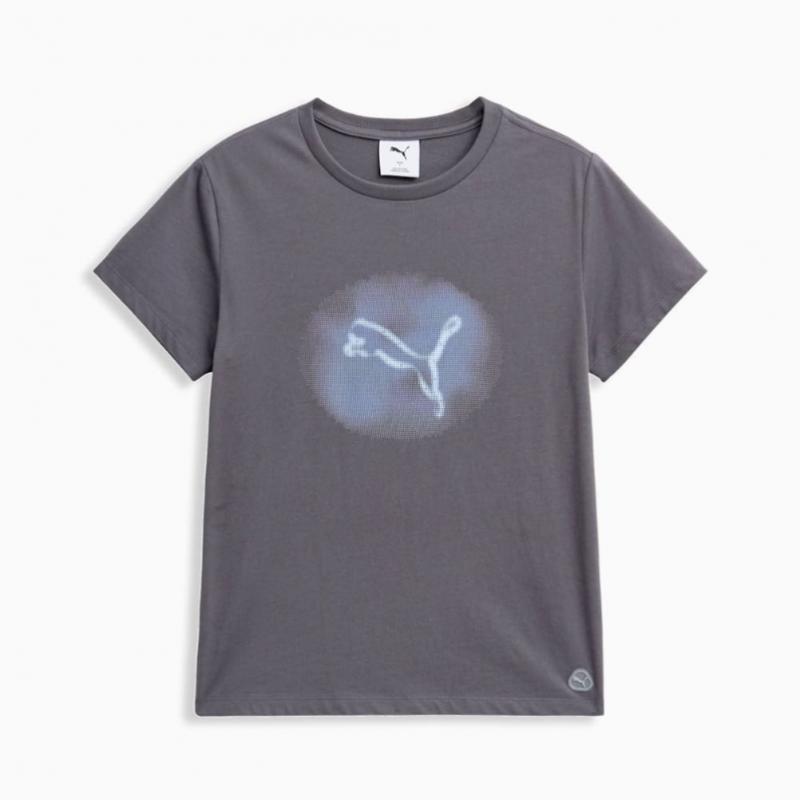 Puma Women S Cat Logo Short Sleeve Tee 529754 03