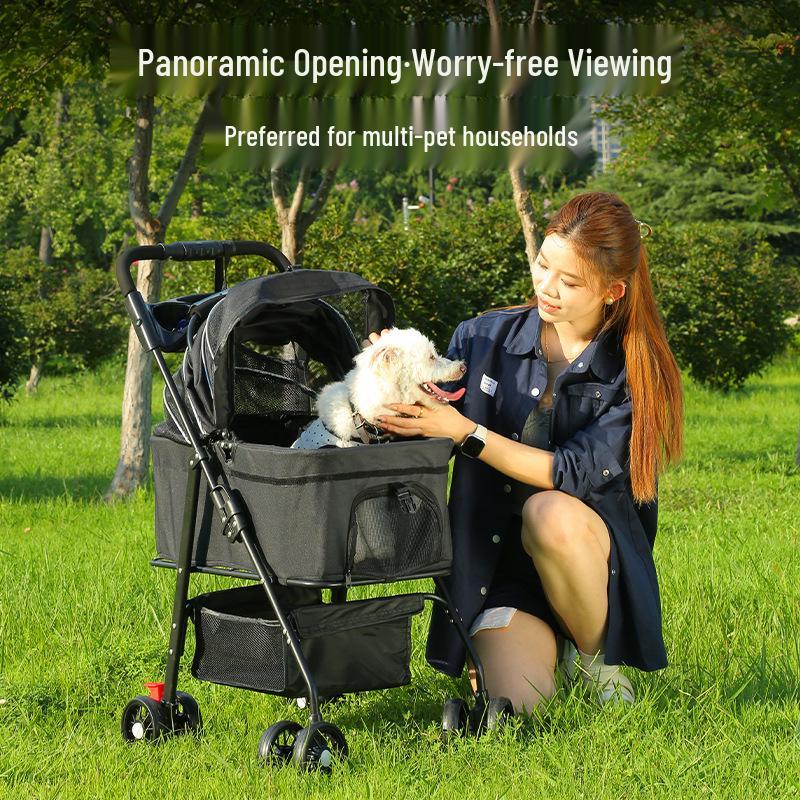 Customized Foldable Pet Stroller for Small & Medium Dogs and Cats