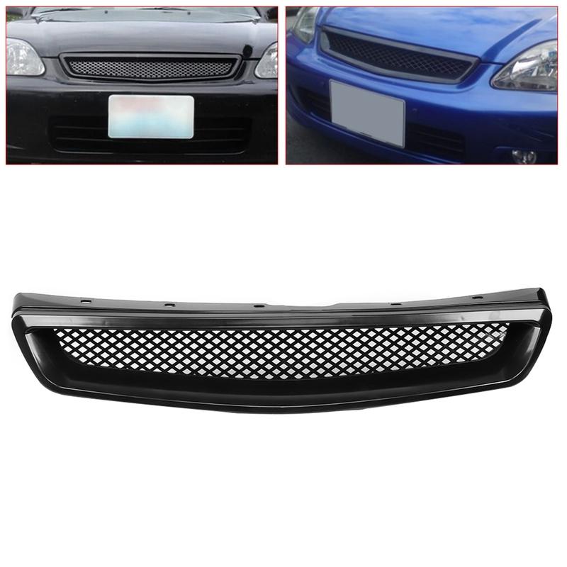 Griglia cofano anteriore Griglia per EK Stile JDM Type R Adatta per Honda Civic 1999 ‑ 2000