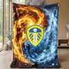 Coperta in Flanella con Stampa Leeds United, Morbida Calda Leggera Coperta da Divano Letto Campeggio