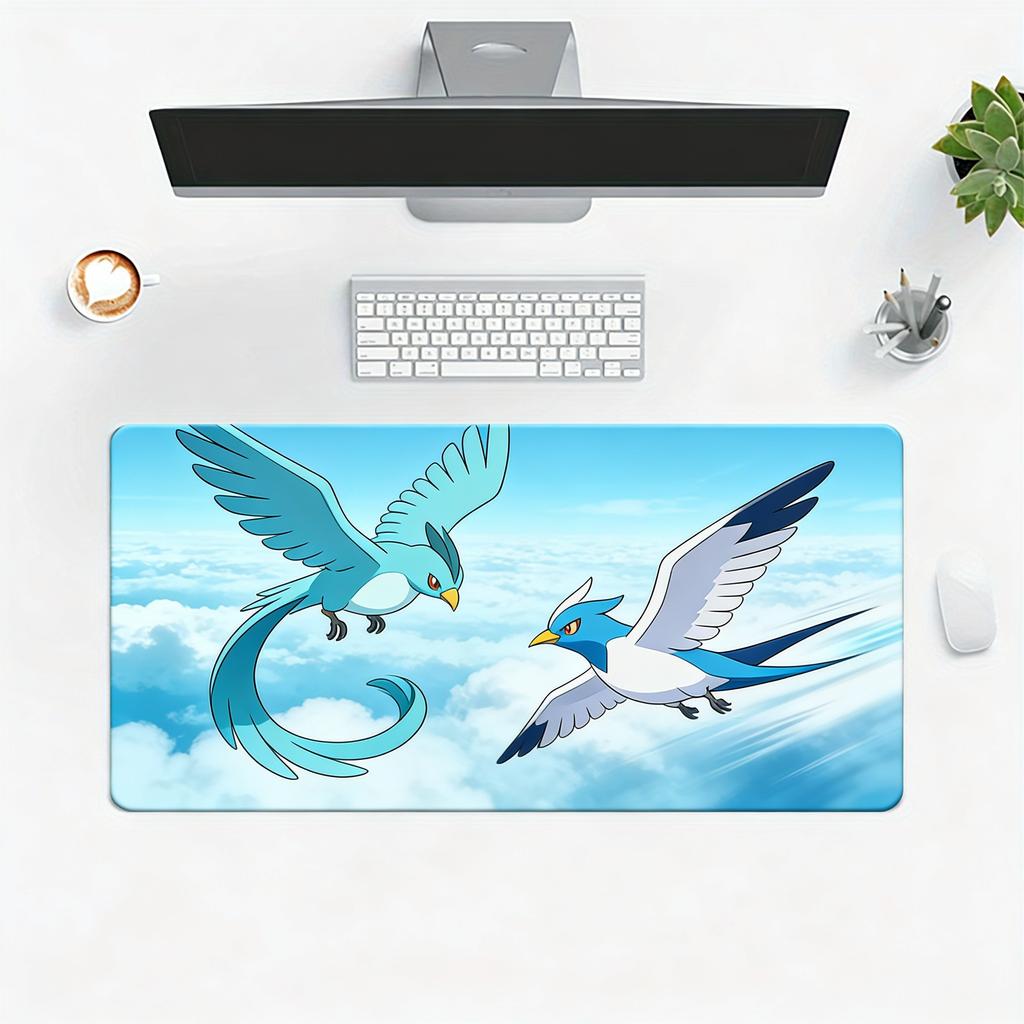 Pokemon Grovyle and Combusken Battle Anime Extended Gaming Mouse Pad Large Desk Mat for PC Laptop