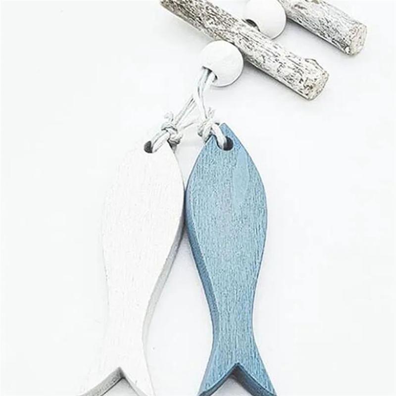 AEE4-Marine Style Wooden Pendant Ocean Wind Crafts Small Innovative Accessory Wall Hanging Decoration