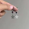 Flower Heart Hypoallergenic Silver Earrings - Y2K Fairy Star Design, Nickel-Free