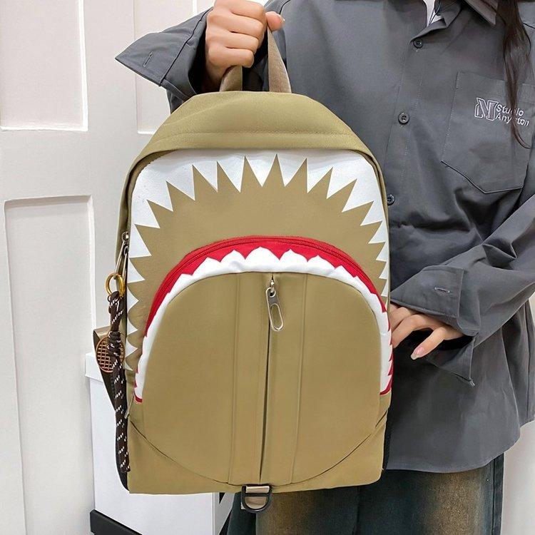 Schoolbag College Style Cute Large Capacity School Bag Female Casual Versatile Backpack Junior High School Girl High School Student Shark Backpack