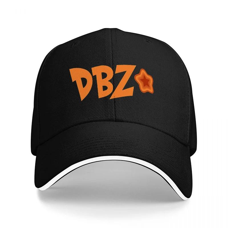 OBZ Star Logo Black Baseball Cap with Orange Embroidery and White Trim Design for Casual Wear and Outdoor Activities