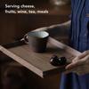 Rectangle Tea Tray Matte Rectangular Plate Simple Style Wooden  Tray  Fruit Storage