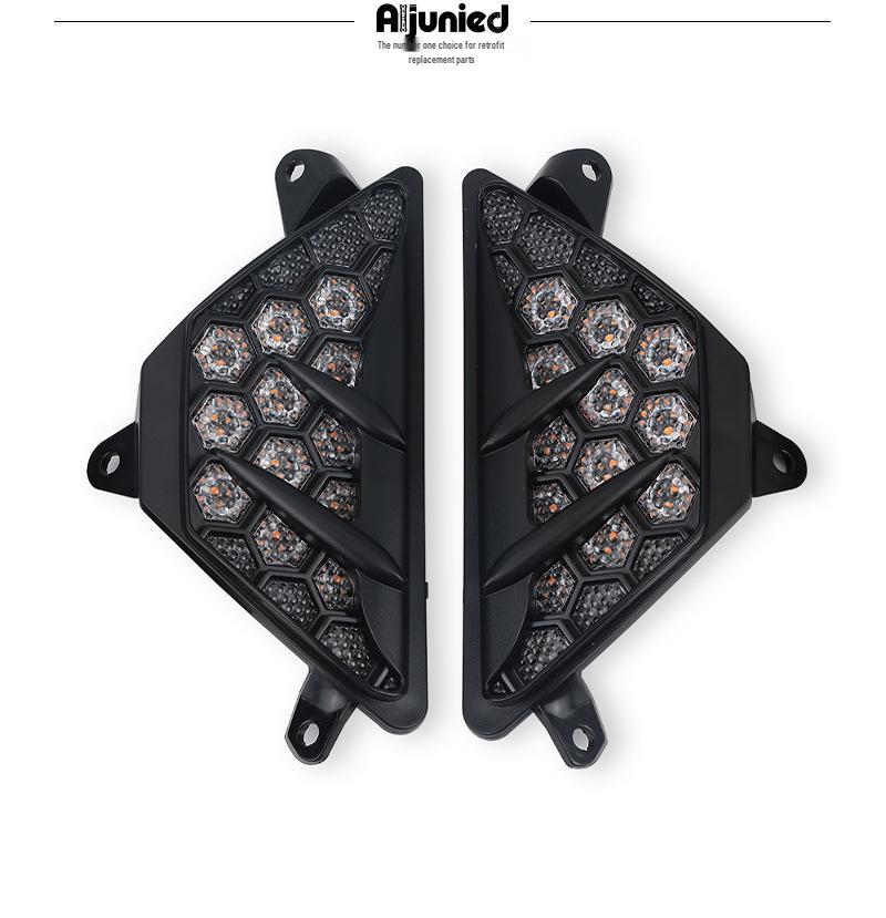 Kawasaki Ninja 650 ZX4R ZX25R LED Turn Signal Rearview Mirrors with Honeycomb Design