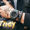 Sanda Multifunctional Dual Display Luminous Waterproof Outdoor Sports Men's Watch with Large Dial