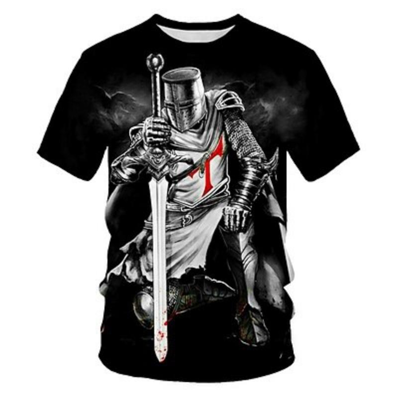 The Last Templar Crusader Knights Templar Crusader T-shirt Cartoon Manga Anime 3D Graphic For Couple's Men's  Adults' 3D Print