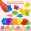 Montessori Material Rainbow Counting Bear Math Toys Animal Dinosaur Color Sorting Matching Game Children Educational Sensory Toy