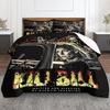 Vintage Kill Bill Action Movie Poster Dark Duvet Cover Set, Cozy Duvet Cover Set for King Size Bed, Cooling Duvet Cover for Warm Nights