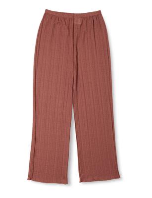 Gunze TUCHE Wide Loose Knit Wide Light Sizes Leggings, Leggings, 10-Length, Women's, THF51H, Brown, M-L