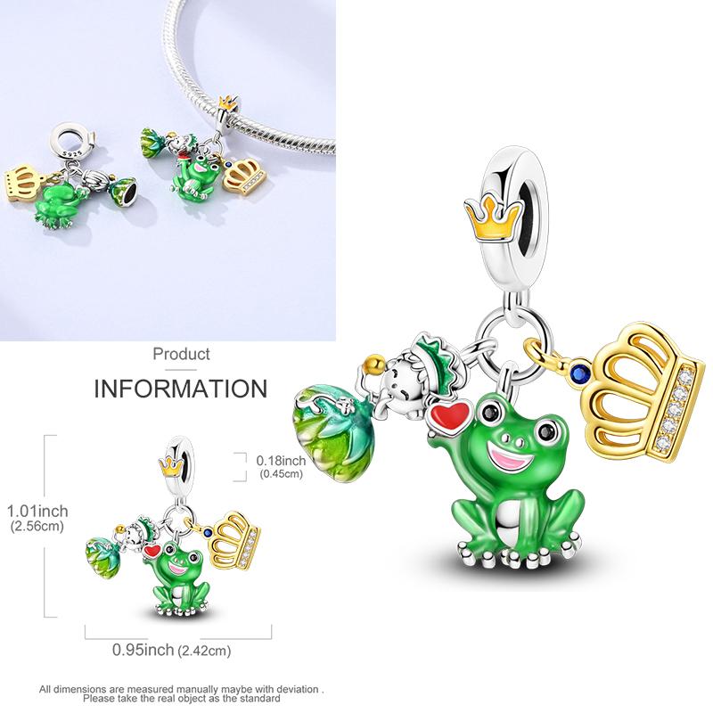 Neuer 925er Silber Kaktus Kleeblatt Anhänger Frühlingsgrüne Serie Perlenanhänger Für Original Perlenarmband DIY Schmuck