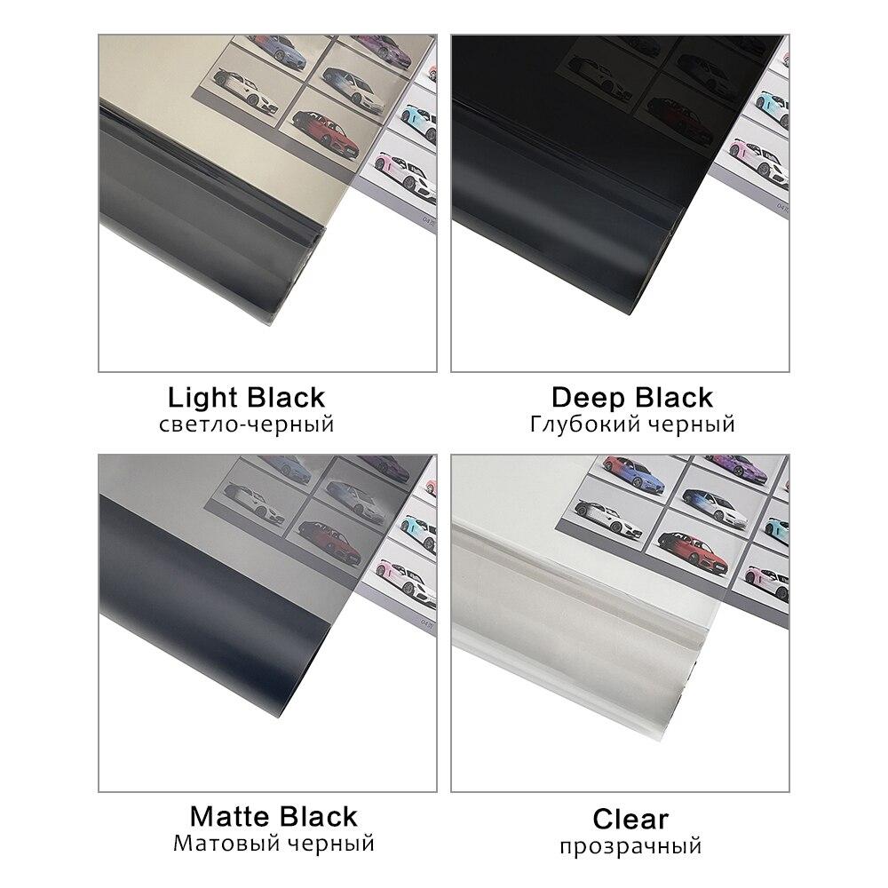 50cmx200cm Car Headlight Tint Film Smoke Fog Light Light Vinyl Film PVC Black Tint Vinyl Waterproof Film Car Sticker Accessories