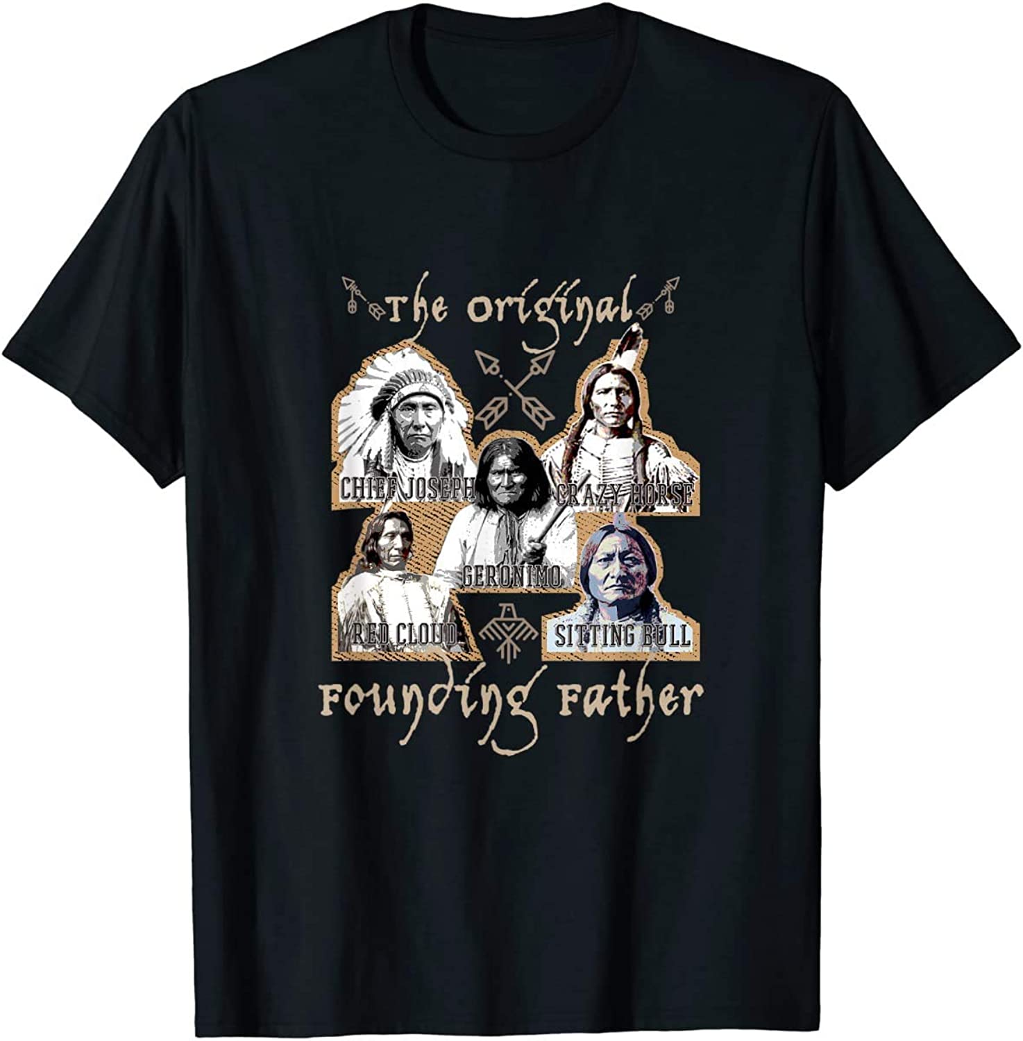 The Original Founding Fathers Native American Indian TShirt Mens 100 Cotton Casual Tshirts Loose Top Size S3XL S