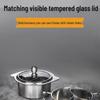 Yingbai 14cm Stainless Steel Single Mini Hot Pot with Lid