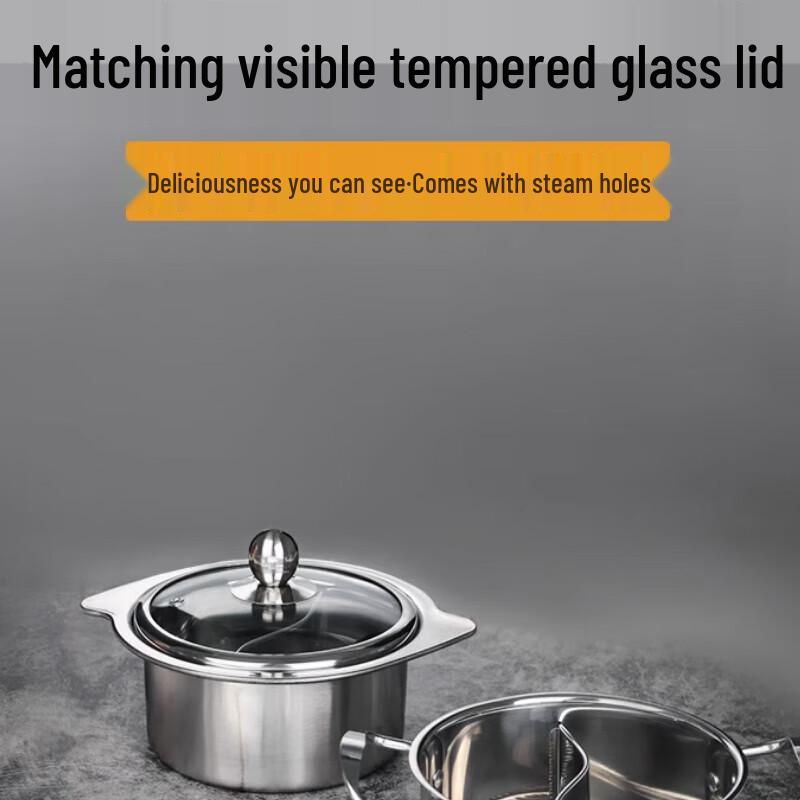 Yingbai 14cm Stainless Steel Single Mini Hot Pot with Lid