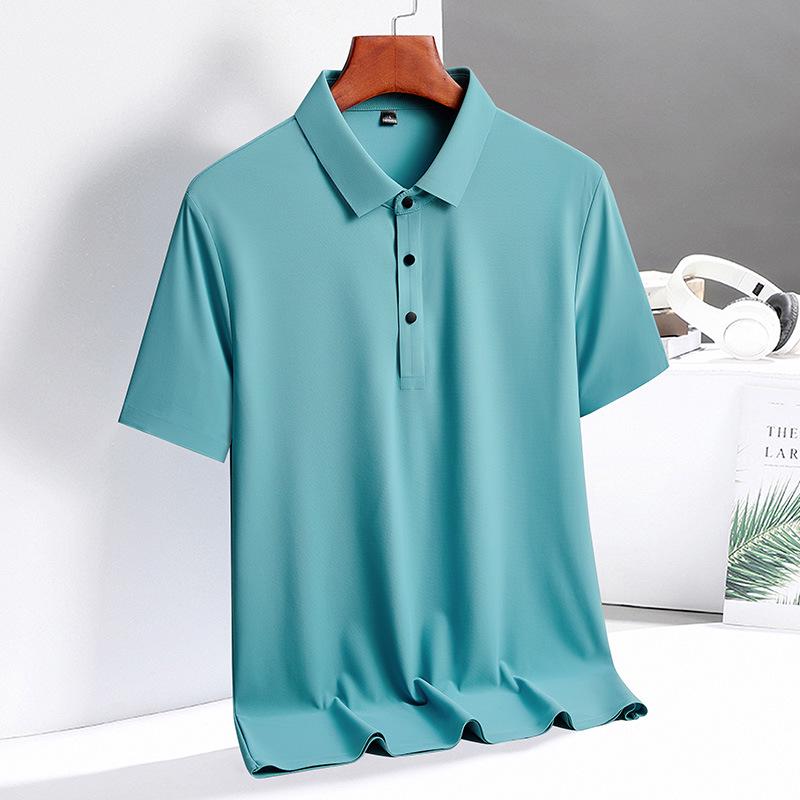 Herren 2024 Ice Silk Seamless Poloshirt - Kurzarm-Business-T-Shirt