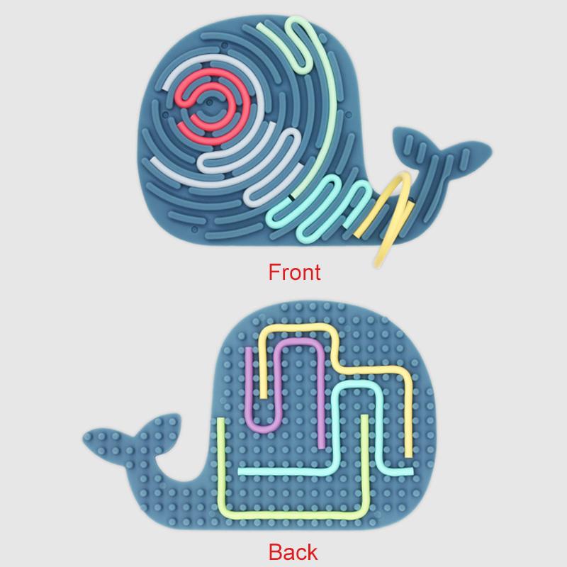 Sensory Activity Board for Kids Busy Board Relaxing Anxiety ADHD Autism Stress Relief Silicone Rod Travel Fidget Toys Party Gift