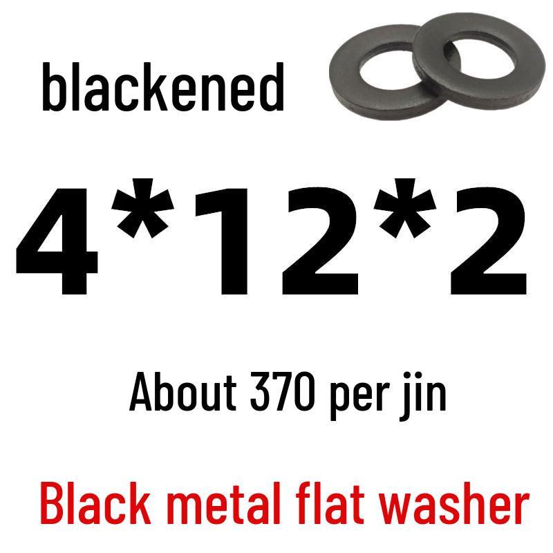 Thickened Black Iron Flat Washer for Screws, Non-standard Round Design
