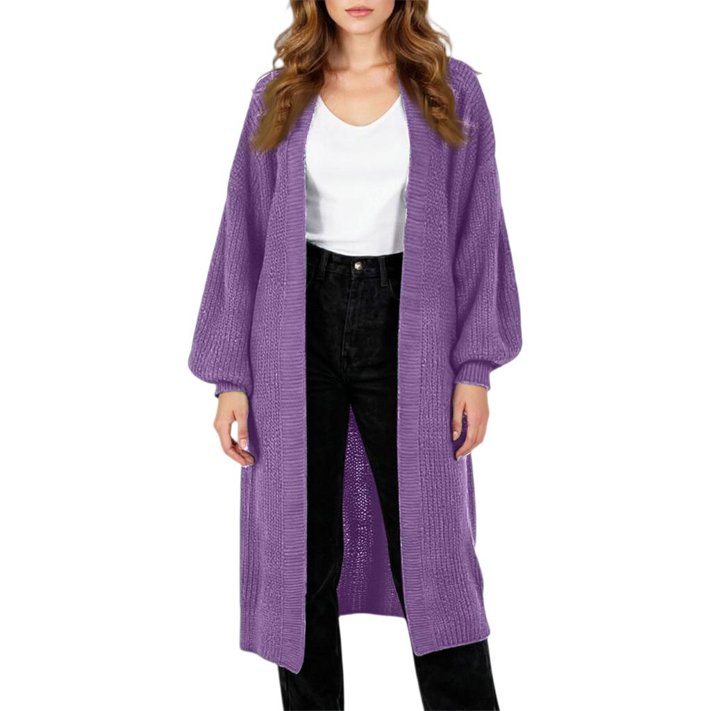 Fashionable Women's Long Knitted Sweater Cross-border  Winter Knitted Jacket