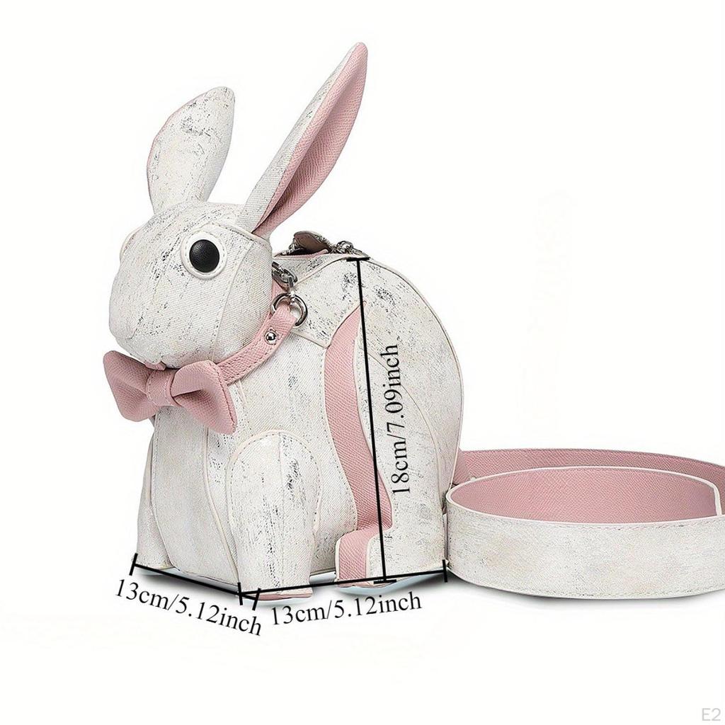 Little Rabbit Doll Shoulder Bag Creative Pouch for Vacation Autumn Party Spring